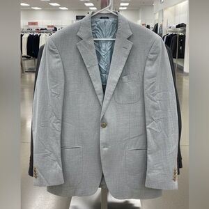 DAVID CHU Classic Light Gray Men's Blazer